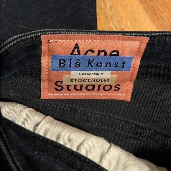 NWT Acne Studios Peg Jeans Blue Black - Picture 7 of 11